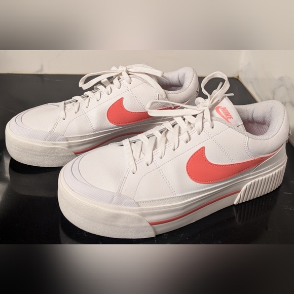 Nike Court Legacy Lift Platform "Sea Coral” Sneakers Size 10.5 MSRP 94.99 - Picture 4 of 10